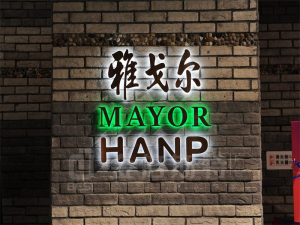 背發(fā)光字